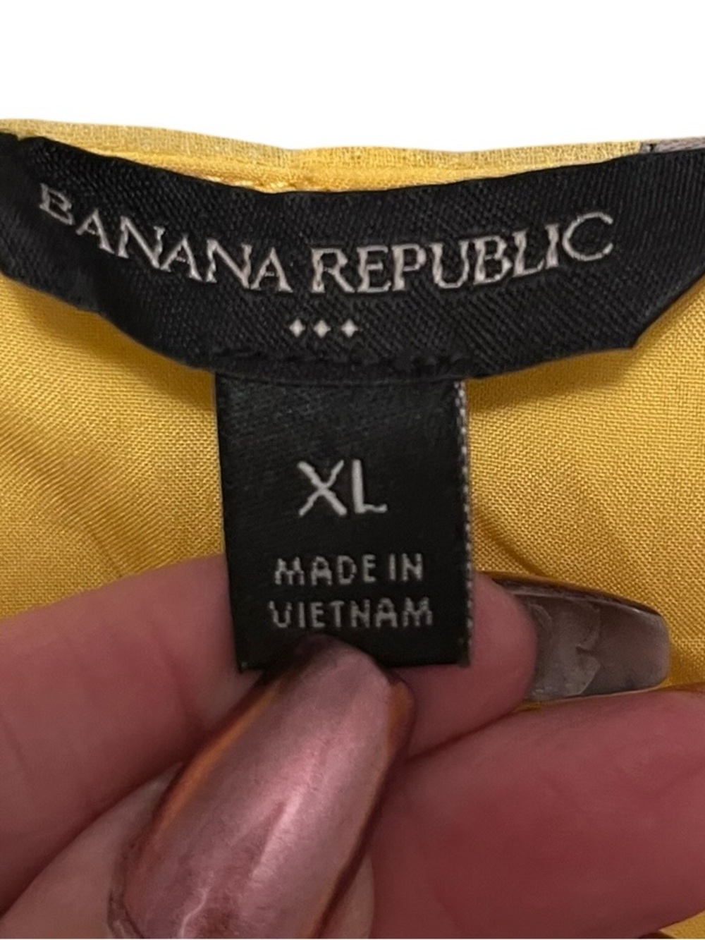 Banana Republic midi-length yellow chiffon accordion skirted ruffle dress, - Picture 4 of 4